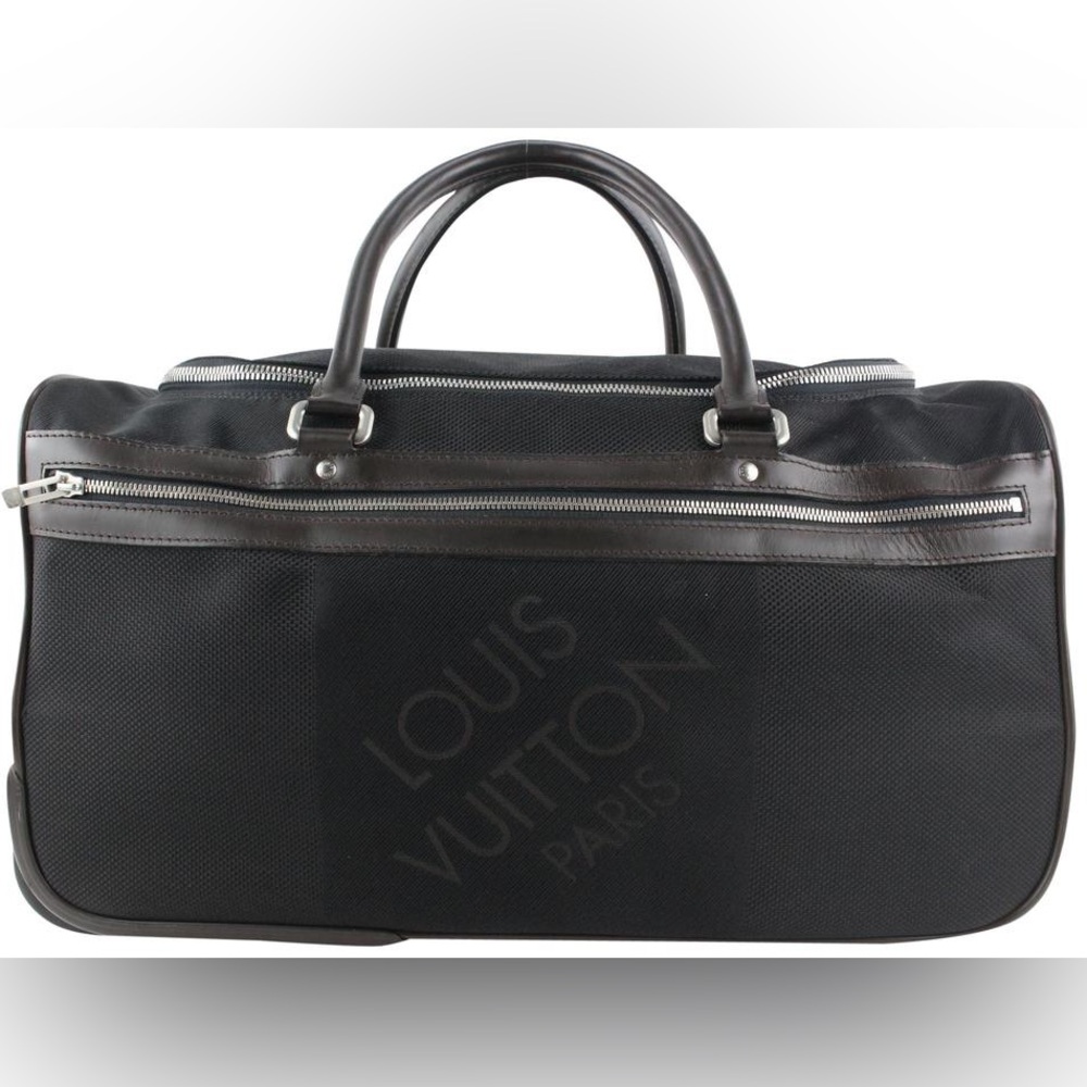 Authentic Louis Vuitton Damier Geant Eole 60 Rolling Duffle Bag + COA
